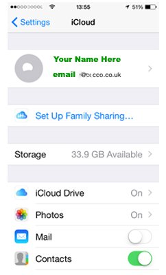 iCloud Family Sharing Set up iPhone 1